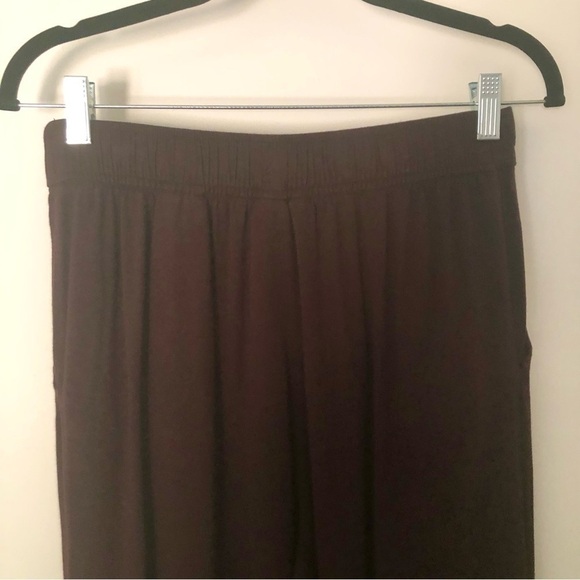 H&M Wide Leg Cropped Pants Size 6 Brown - Picture 9 of 9